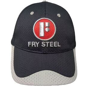 Kennedy Athletic Baseball Cap Black Red Fry Steel OS Adjustable Embroidered Hat